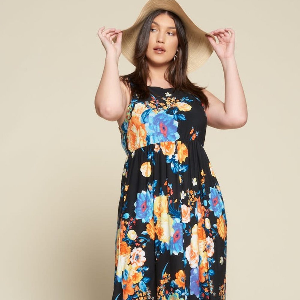 Sleeveless Floral Maxi Dress